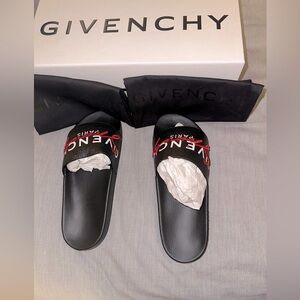 COPY - Givenchy Big Logo Slides men Signature Red Embroidery Limited Edition Si…